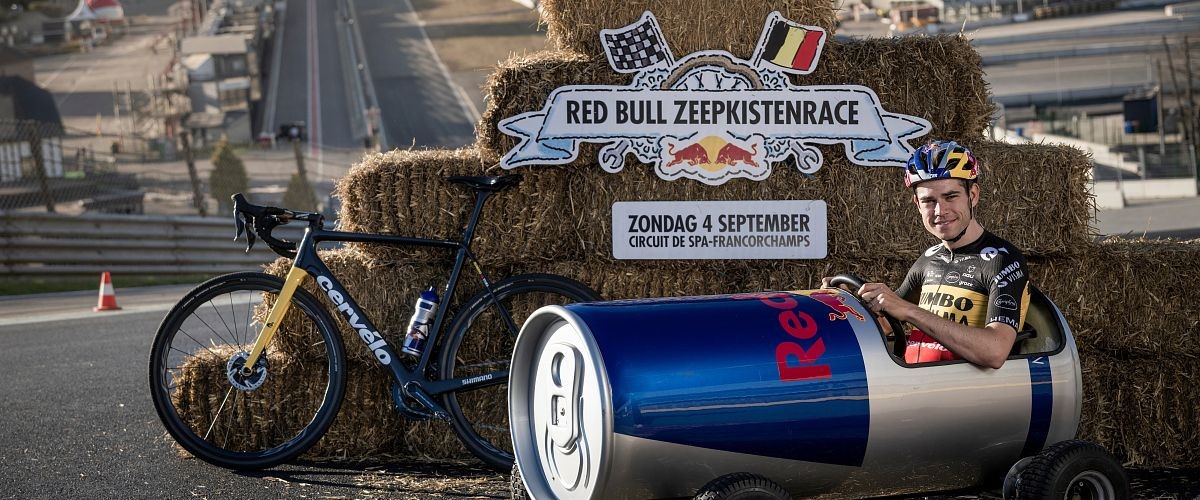 Wout van Aert lanceert Red Bull Zeepkistenrace op circuit de Spa-Francorchamps!